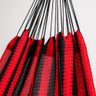Rede de Dormir Amazonas Nylon Listrada Vermelho com Preto - 2