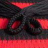 Rede de Dormir Amazonas Nylon Listrada Vermelho com Preto - 3