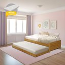 Ver imagem 2 de Cama Solteiro com Auxiliar Bibox Bicama Infantil Gabrieli com 2 Colchões Inclusos Imbuia