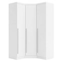Ver imagem 2 de Guarda-Roupa Modulado de Canto Oblíquo 3 Portas 100% MDF Cairo Branco/Neve