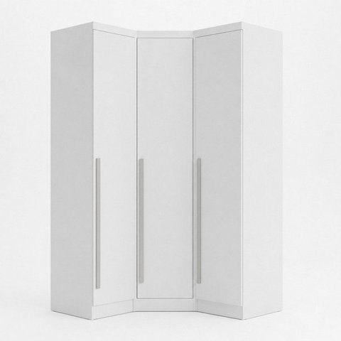 Guarda-Roupa Modulado de Canto Oblíquo 3 Portas 100% MDF Cairo