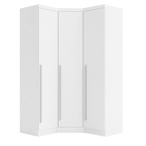 Guarda-Roupa Modulado de Canto Oblíquo 3 Portas 100% MDF Cairo