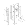 Fechadura Mgm Modena Interna Roseta Quadrada Preto Fosco - 3