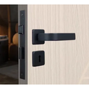 Ver imagem 1 de Fechadura Mgm Modena Interna Roseta Quadrada Preto Fosco