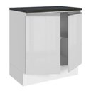 Ver imagem 6 de Balcão Armário de Cozinha 100% MDF 70 cm 2 Portas Frentes Branco Brilho Acordes Madesa