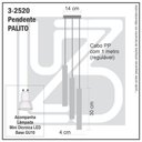 Ver imagem 2 de Pendente Triplo Tubo Palito Moderno 30cm Preto