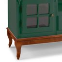 Ver imagem 4 de Conjunto Rack 60812 + Painel 50513 para Sala Pés Luiz Xv 2 Gavetas 2 Portas - Verde Musgo/imbuia