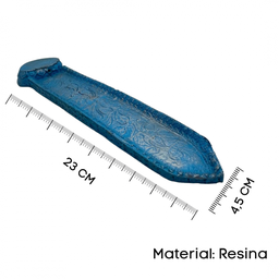 Incensário Régua 23 Cm Universal em Resina - Selecione a Cor:azul Claro - 2