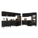 Ver imagem 2 de Armário de Cozinha Completa Atlanta Point com Vidro Carraro Preto Touch
