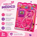 Ver imagem 4 de Kit Enfermeira Infantil Rosa Medico Completo Faz Conta Estetoscopio Raio X