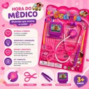 Ver imagem 3 de Kit Enfermeira Infantil Rosa Medico Completo Faz Conta Estetoscopio Raio X