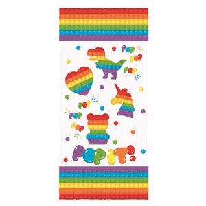 Toalha de Banho Infantil Felpuda Estampada 60 cm x 110 cm - Pop it