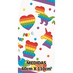 Toalha de Banho Infantil Felpuda Estampada 60 cm x 110 cm - Pop it - 3