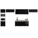 Ver imagem 6 de Armário de Cozinha Modulada 5 Peças CP15 com Pia Inox Branco/Preto - Lumil Lumil Móveis