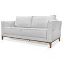 Ver imagem 1 de Sofa Balli 2 Lugares 170cm Pes Madeira Linho 221 Grigio Ezz Grigio