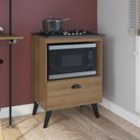 Ver imagem 1 de Balcão para Cooktop e Forno 60cm c/ Porta Basculante Bogotá BL060 Mel - Art In Móveis
