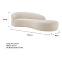 Ver imagem 3 de Divã Recamier Orgânico França 160cm Lado Direito Linho