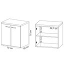 Ver imagem 4 de Balcão para Escritório Home Office Multiuso 2 Portas Orly A02 Olmo Branco - Lyam Decor