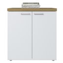 Ver imagem 1 de Balcão para Escritório Home Office Multiuso 2 Portas Orly A02 Olmo Branco - Lyam Decor