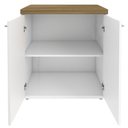Ver imagem 5 de Balcão para Escritório Home Office Multiuso 2 Portas Orly A02 Olmo Branco - Lyam Decor