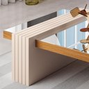 Ver imagem 3 de Mesa de Centro Ambiente Luna Cinamomo Off White com Espelho - Hb Móveis