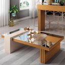 Ver imagem 1 de Mesa de Centro Ambiente Luna Cinamomo Off White com Espelho - Hb Móveis