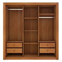 Ver imagem 2 de Guarda Roupa Casal com Espelho Valência/ Malibu 03 Portas 04 Gavetas Tcil Móveis