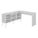 Ver imagem 5 de Mesa de Costura em L com 3 Gavetas e 4 Nichos para Artesanato e Ateliê Multimóveis MP6106 Branco