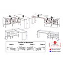 Ver imagem 4 de Mesa de Costura em L com 3 Gavetas e 4 Nichos para Artesanato e Ateliê Multimóveis MP6106 Branco
