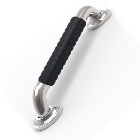 Barra de Apoio 30cm Inox Superficie Antiderrapante Banheiro Box Idoso Criança Gestante Cadeirante Ac