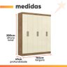 Guarda Roupas Casal 6 Portas 2 Gavetas Prime Maxel - 3