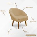 Ver imagem 2 de Poltrona Decorativa para Sala Recepção Manicure Consultório Stella Suede