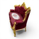 Ver mais imagens de Jogo de Sofá Clássico com Par de Poltronas Marsala com Dourado 118x196x77cm e 112x87x74cm
