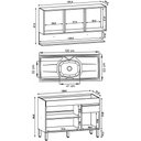 Ver imagem 4 de Armário de Cozinha e Balcão com Pia 120cm Lina K02 Gris/Freijó - Mpozenato