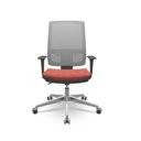 Ver imagem 1 de Cadeira Brizza Presidente Plaxmetal Base Aluminio Back System Tela Cinza Assento Rose T88