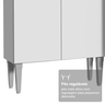 Armário de Cozinha Compacta 156cm Emilly Madesa Branco 03 - 8