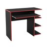Mesa Escrivaninha para Computador Escritório Home Office Pc Gamer.:preto / Vermelho - 4