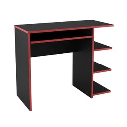 Mesa Escrivaninha para Computador Escritório Home Office Pc Gamer.:preto / Vermelho - 5