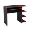 Mesa Escrivaninha para Computador Escritório Home Office Pc Gamer.:preto / Vermelho - 5