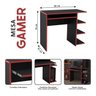 Mesa Escrivaninha para Computador Escritório Home Office Pc Gamer.:preto / Vermelho - 6