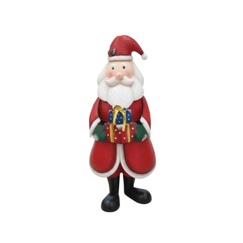Enfeite Papai Noel Resina Vermelho Grillo