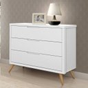 Ver imagem 1 de Cômoda de Bebê 3 Gavetas Old Clean Retrô Planet Baby