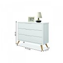 Ver imagem 3 de Cômoda de Bebê 3 Gavetas Old Clean Retrô Planet Baby