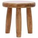 Ver imagem 1 de Banco Decorativo em Madeira Rustico Redondo Mart
