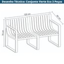 Ver imagem 4 de Conjunto 2 Poltronas e 1 Sofá 2 Lugares Área Externa Verte Eco Rivatti Polipropileno Pêssego