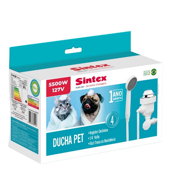 Ducha Aquecedora Salão, Barbearia e Pet Shop 4T Sintex 127V DPS155 - 5