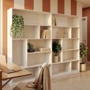 Ver imagem 1 de Kit 2 Estantes para Livros com 8 Prateleiras 240x180x30cm