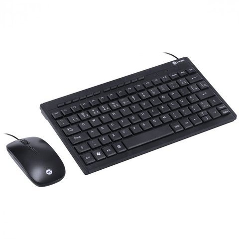 COMBO MINI TECLADO CHOCOLATE + MOUSE CORP FLAT ABNT2/1200DPI 1.8M PRETO - DC120