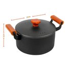 Ver imagem 2 de Jogo de Panelas Antiaderente Cerâmica Cucina Preto 7 Peças