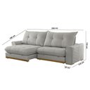 Ver imagem 4 de Sofá Argo Linho Cinza 250 Cm B25 Cm Meu Sofá Online